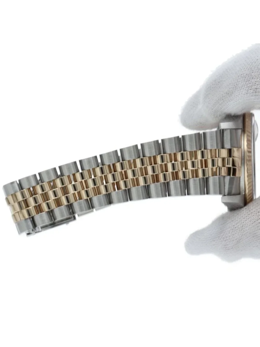 Rolex Datejust Watch Diamond 18k Yellow Gold SS Gray Polished